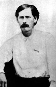 Wyatt Earp en sus veinte, de un ferrotipo tomado en Dodge City, Kansas, c.1868-78 de Eagan